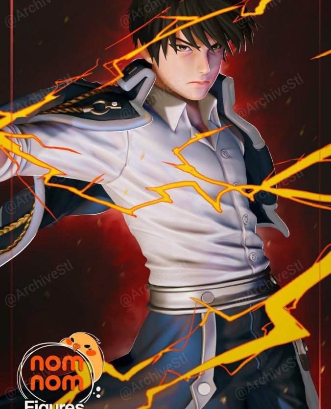 钢之炼金术师 罗伊·马斯坦 (Roy Mustang) 3D打印图纸